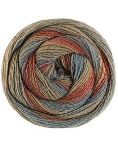 Lana Grossa Gomitolo Gala kleur 4029 (roodoranje/paars/groen)