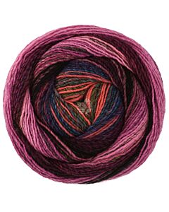 Lana Grossa Gomitolo Modo kleur 621 beige/lila/bruin/blauw