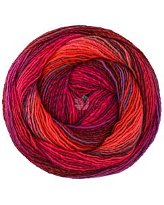 Lana Grossa Gomitolo Modo kleur 626 rood/paars/groen/blauw