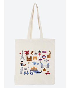 Gratis borduurpatroon smaak van Europa van DMC in kruissteek