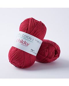 Phildar Phil Coton 3 katoen kleur griotte 64