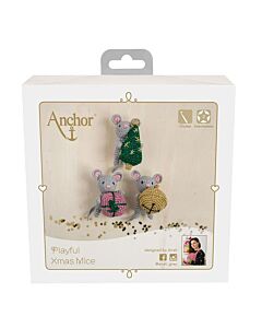 Haakpakket speelse kerstmuizen haken van Anchor.