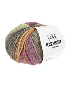Lang Yarns Harmony Baby Alpaca kleur 9 (geel/groen/aqua/roze/paars)