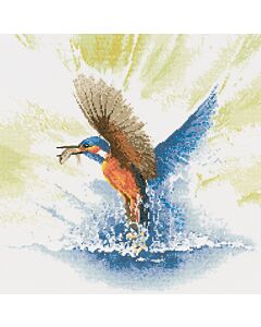 Heritage Crafts borduurpakket Kingfisher in Flight 482A