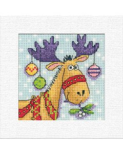 Heritage Crafts borduurpakket kerstkaart Reindeer 1243A telpatroon  