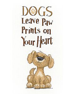 Heritage Crafts borduurpakket Dog's Paw Prints 1457A