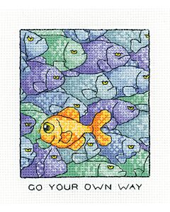 Heritage Crafts borduurpakket Go your own way 1501A telpatroon