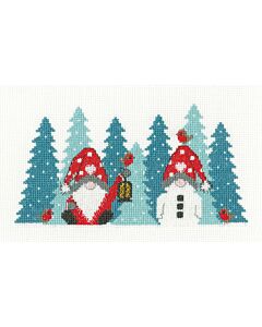 Heritage Crafts borduurpakket Winter wonderland 1738A telpatroon 