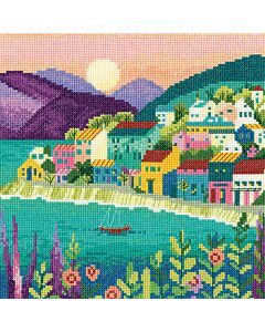 Heritage Crafts borduurpakket the Peaceful Harbour 1739A telpatroon