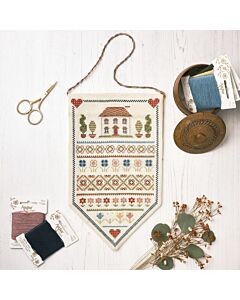 Borduurpakket Heritage Wall Hanging - merklap Anchor ALXE008 met linnen garen