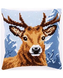 Borduurpakket voorbedrukt kruissteekkussen Hert van vervaco pn-0156293