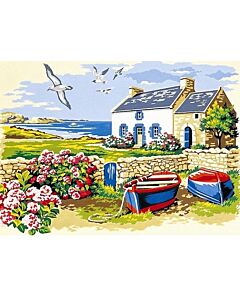 Voorbedrukt stramien/canvas het huis van de visser van Seg de Paris 929.305 