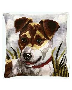 Borduurpakket kussen jack russel