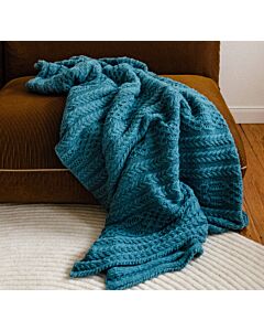 Lana Grossa plaid breien van Alta Moda Cashmere 16 (Deken en plaids ,m1)