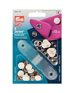 Prym Jersey vernietbare drukknopen - wit 12mm
