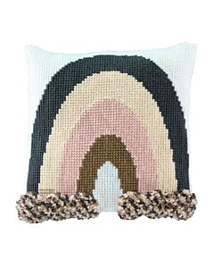 Pako Knoop / borduurkussen regenboog  012.006