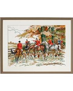 Borduurpakket  jacht met paarden en honden van Eva Rosenstand 72.452