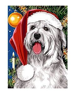 canvas kerst hond  van Seg de Paris 929.614 om te borduren