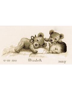 Vervaco borduurpakket geboortetegel kindje slaap pn-0143730