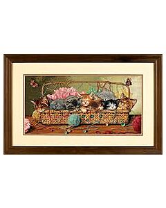 kitty litter (poesjes in een mand) borduurpakket
