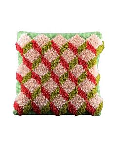 Pako Knoop / borduurkussen ruitjes 012.002