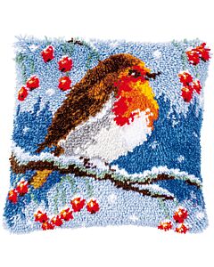Knoopkussen pakket roodborstje in de winter van Vervaco pn-0186012