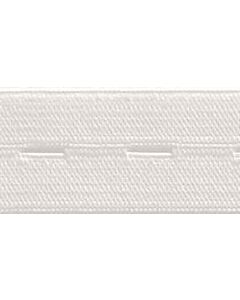 Knoopsgatenelastiek wit