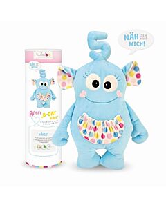   Kullaloo Naaiset alien "B-Day Bibs turkoois om je eigen knuffel te maken.