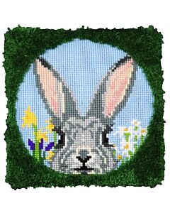 Pako Knoop / borduurkussen lente haas 012.005