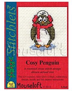 Mouseloft borduurpakket pinguïn heeft het koud L32stl telpatroon incl. kaart & envelop