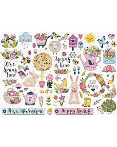 Letistitch borduurpakket het is lente! L9937 telpatroon