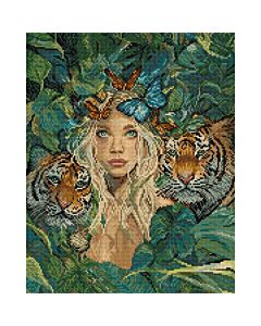 Letistitch borduurpakket godin van de natuur L9974 telpatroon