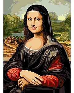 Voorbedrukt stramien/canvas de jaconde Léonoard de Vinci  van Seg de Paris 929.607 om te borduren