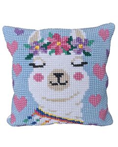 Borduurpakket kussenpakket lama Needleart World LH9.007