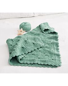 Lana Grossa baby deken met kabels van Alta Moda Cashmere 16 