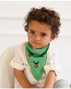 Lana Grossa baby doekje met bijtjes breien van Elastico (IE5,M43)