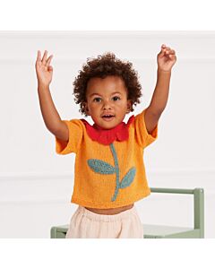 Lana Grossa baby truitje als bloem breien en haken van Sottile (IE5,M37)