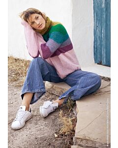 Lana Grossa Brigitte Nr.3 raglantrui breien met verschillende kleuren