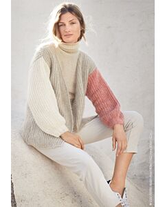 Lana Grossa Brigitte Nr.3 vest breien in patentsteek breien