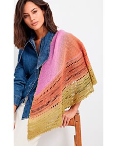 Lana Grossa Cool Wool Lace hand-dyed omslagdoek breien M1