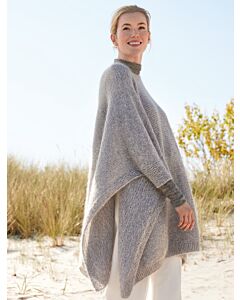 Lana Grossa dames poncho breien van Landlust Soft Tweed 180 en Silkhair (ME4, M21)