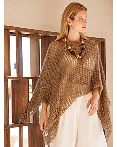 Lana Grossa dames poncho haken van Natural Superkid Tweed (F71,M10)