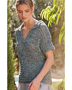 Lana Grossa dames shirt breien van Ecopuno en Filo Paillettes (F71,M47)