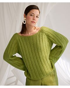 Lana Grossa dames top-down trui breien van Campo en Silkhair (C28,M31)