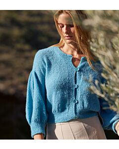 Lana Grossa dames top-down vest breien van Setasuri Pearls (F71,M33)