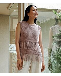 Lana Grossa dames top met franjes breien van Cara (F63, m3)