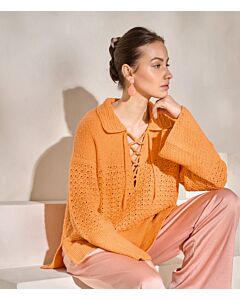 Lana Grossa dames trui breien en haken van Cotonella Uni (C30,M11)