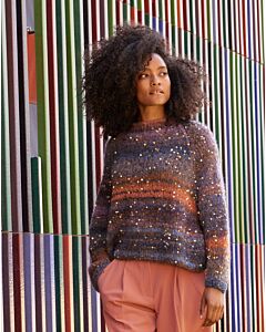 Lana Grossa dames trui breien van Gigante Multi en Cosmo (F70,M55)