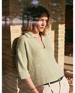 Lana Grossa dames trui met v-hals van Ecopuno (Nordic Knits, m5)