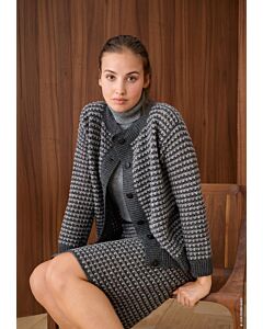 Lana Grossa dames ves haken van Cashmere 16 fine en Glamour (C29,M22)